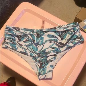 Leaf Print Bikini Bottoms
